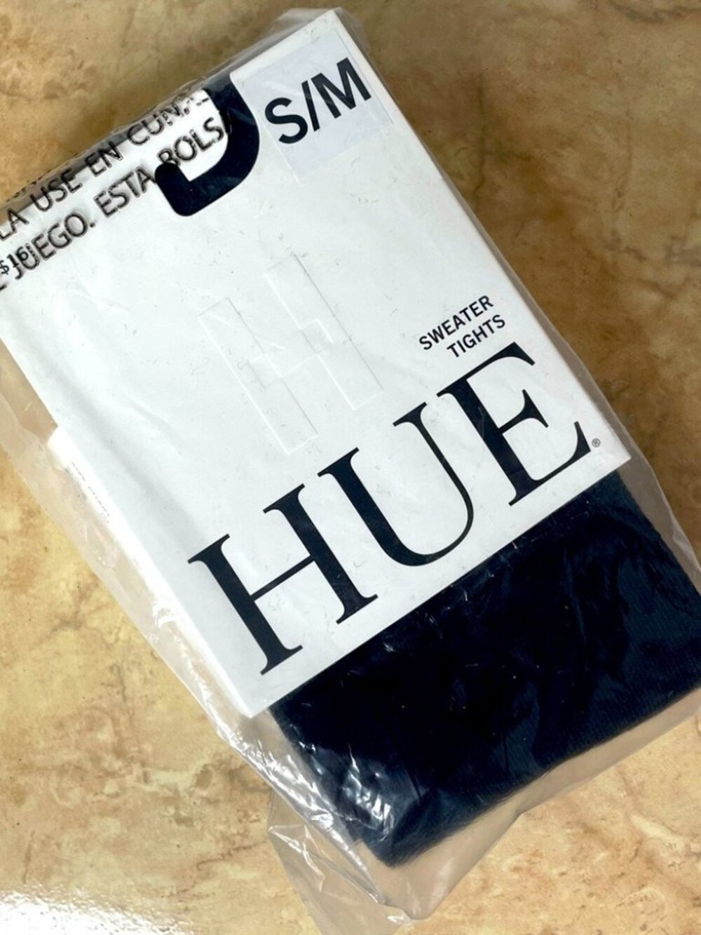 NWT HUE Sweater Tights Black Size Small/Medium Cozy Winter Leggings